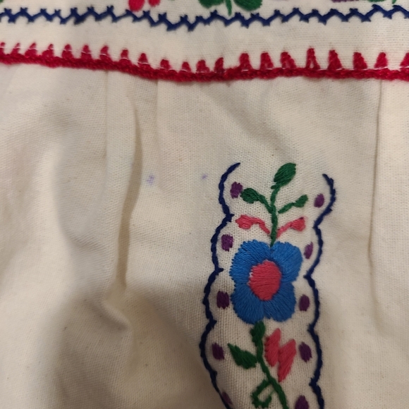Artesanias Mickey Traditional Mexican Huipil Embroidered Dress - Picture 4 of 6